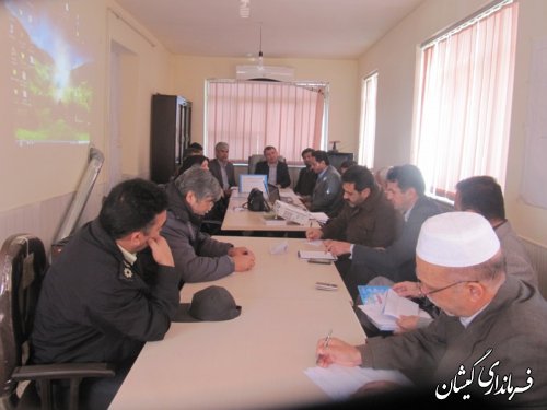 جلسه کارگروه سلامت وامنیت غذایی شهرستان گمیشان