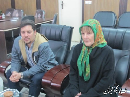 دیدار فرماندار گمیشان با موء سس ورئیس مرکز درمانی وتحقیقات فک دریایی هلند