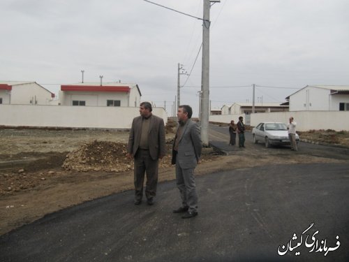 بازدید فرماندار گمیشان از محوطه سازی فاز 2مسکن مهر
