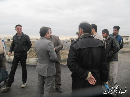 بازدید فرماندار گمیشان از محوطه سازی فاز 2مسکن مهر