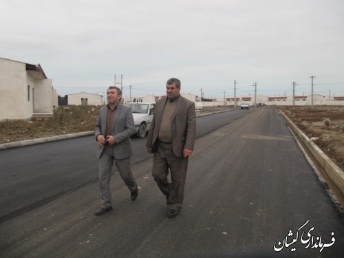 بازدید فرماندار گمیشان از محوطه سازی فاز 2مسکن مهر