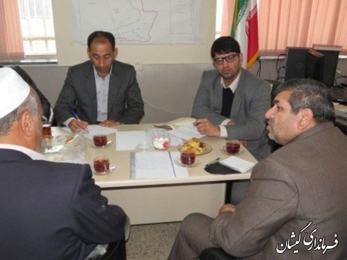 اولین جلسه دهیاران  با بخشدار جدید گلدشت