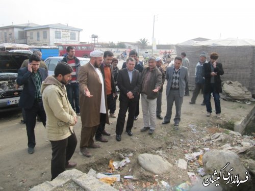 بازدید میدانی فرماندار گمیشان از روستای خواجه نفس