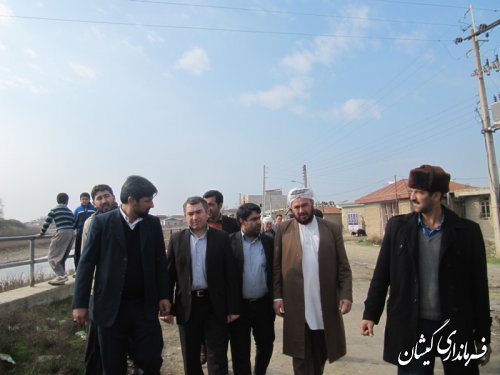 بازدید میدانی فرماندار گمیشان از روستای خواجه نفس