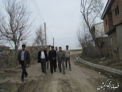 بازدید فرماندار گمیشان از اجرای طرح هادی روستای قره کیله