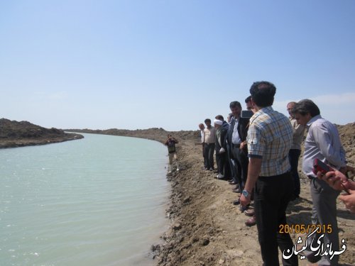 افتتاح پروژه کانال آبرسان سایت میگو گمیشان