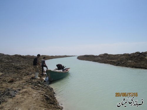 افتتاح پروژه کانال آبرسان سایت میگو گمیشان
