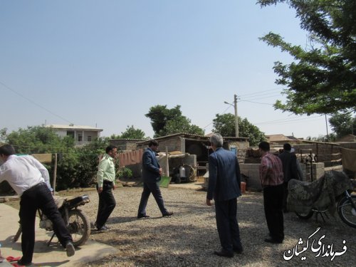 دیدار بخشدار گلدشت با خانواده های بی سرپرست تحت پوشش کمیته امداد شهرستان گمیشان