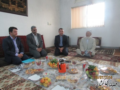 دیدار فرماندار گمیشان با امام جمعه شهرستان به مناسبت عید سعید فطر