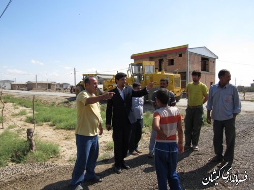 بازدید بخشدار مرکزی از روند اجرای فاز اول طرح هادی روستای کله پست