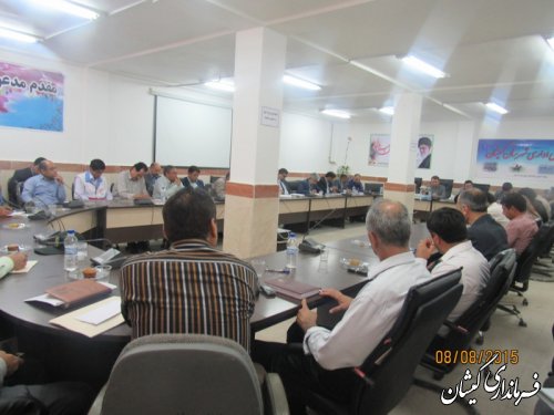 اولین جلسه ستاد گرامیداشت هفته دولت شهرستان با حضور فرماندار گمیشان