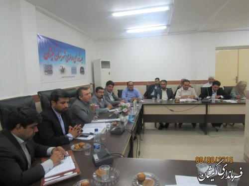 اولین جلسه ستاد گرامیداشت هفته دولت شهرستان با حضور فرماندار گمیشان