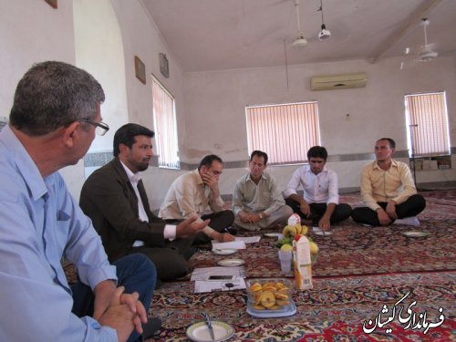 نشست بخشدار مرکزی با دهیاران روستاهای نوار مرزی شهرستان گمیشان