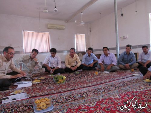 نشست بخشدار مرکزی با دهیاران روستاهای نوار مرزی شهرستان گمیشان