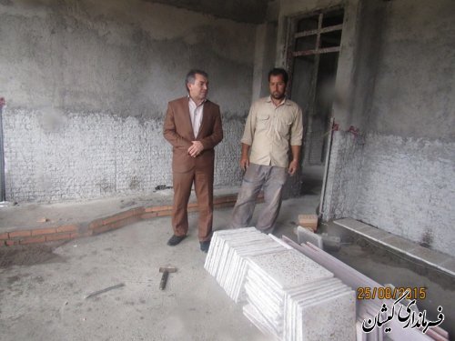 بازدید فرماندار گمیشان از مدرسه 3 کلاسه نیمه تمام روستای گامیشلی خواجه نفس