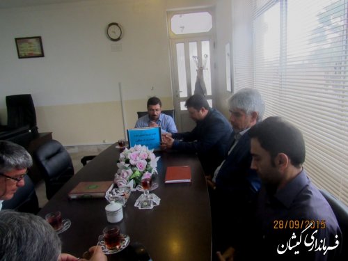 برگزاری جلسه توسعه فضای سبز و احداث پارک جنگلی شهرستان گمیشان