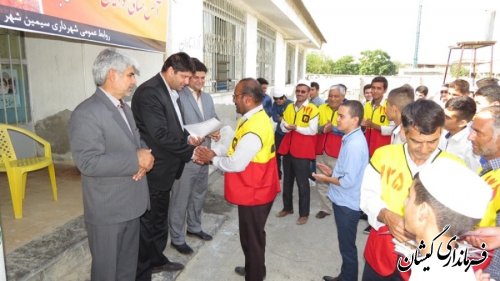 مراسم روز آتش نشانی در سیمین شهر برگزار شد