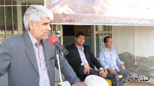 مراسم روز آتش نشانی در سیمین شهر برگزار شد