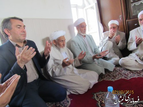 فرماندار گمیشان از خانواده های مرحوم طلابی و دولو دیدار ودلجویی کرد