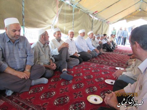 دیدار فرماندار ومسئولین شهرستان با خانواده های مرحوم دولو وطاهری