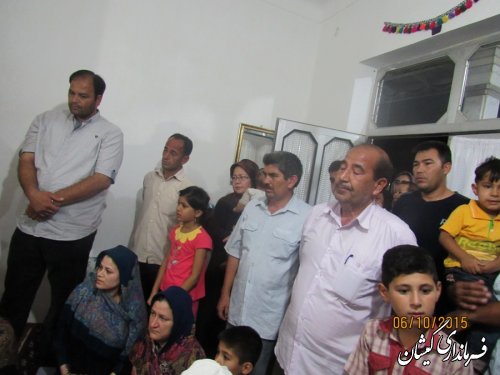 دیدار ودلجویی استاندار گلستان از خانواده مرحوم عید محمد طریک