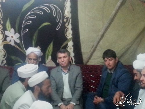 فرماندار گمیشان در مجلس ترحیم پدر شهید بزرگوار عوض سقلی حضوریافت