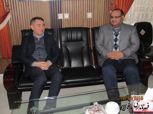 دیدار رئیس هیات بازرسی انتخابات شهرستان با فرماندار گمیشان