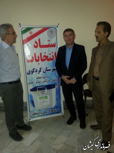 فرماندار گمیشان در مرکز حوزه انتخابیه شهرستان های غرب استان حضور یافت