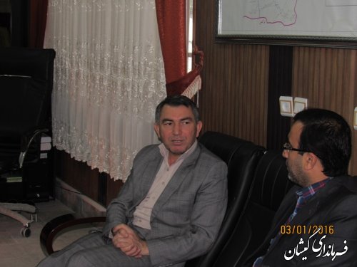 دیدار سرپرست جدید بنیاد شهید و امورایثارگران شهرستان با فرماندار گمیشان