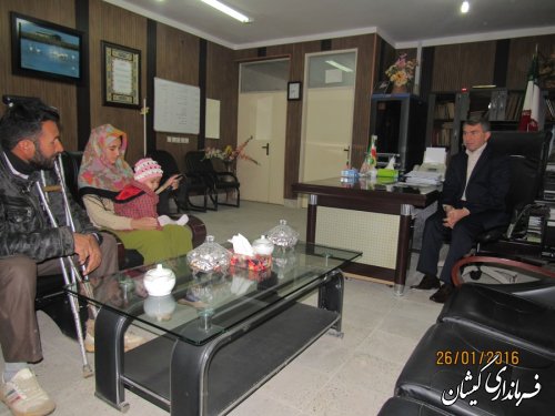 فرماندار گمیشان به صورت چهره به چهره با مردم شهرستان دیدار کرد
