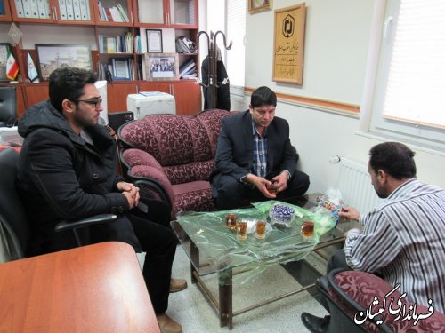 دیدار بخشدار گلدشت با مدیر بنیاد مسکن انقلاب اسلامی شهرستان ترکمن و گمیشان