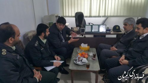 دیدار بخشدار گلدشت با فرماندهی پاسگاه انتظامی بخش گلدشت
