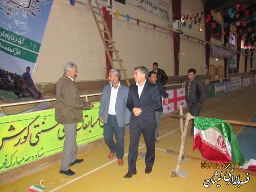 بازدید فرماندار گمیشان از آماده سازی محل برگزاری مسابقات بین المللی گورش