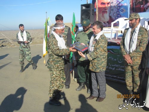 فرماندار گمیشان در صبحگاه مشترک رزمایش گردان های بیت المقدس حضور یافت