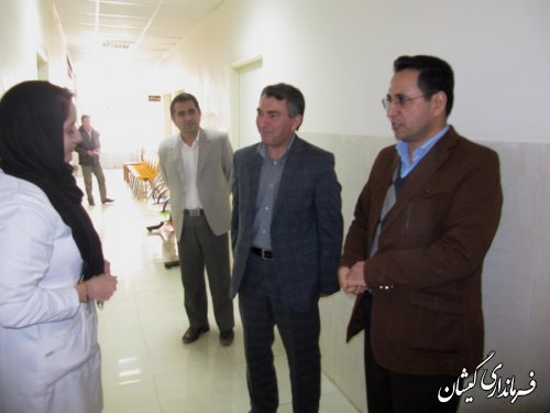 حضور فرماندارگمیشان در مرکز بهداشت شهرستان و تبریک روز پرستار