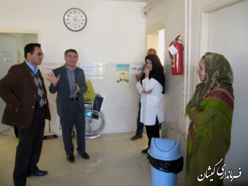 حضور فرماندارگمیشان در مرکز بهداشت شهرستان و تبریک روز پرستار