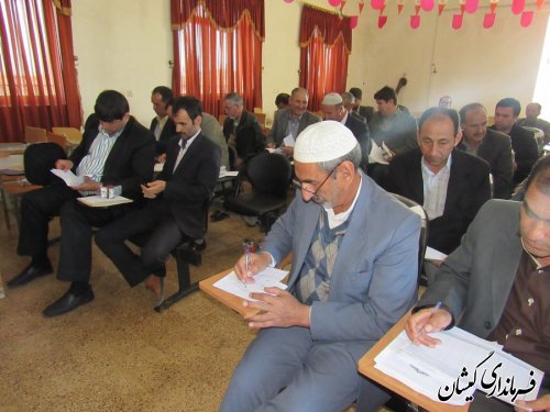 جلسه آموزشی نمایندگان بخشدار حوزه انتخابیه فرعی بخش گلدشت برگزار شد