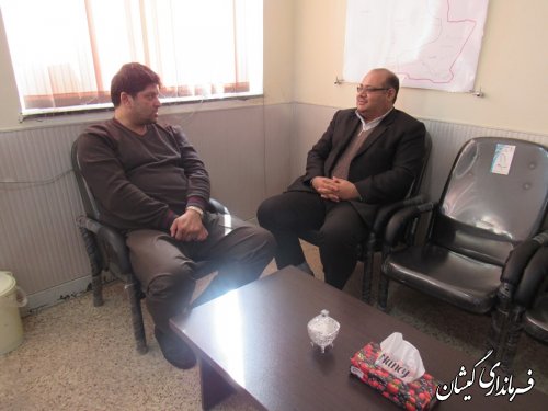 دیدار بخشدار گلدشت با رئیس هیات بازرسی انتخابات شهرستان گمیشان