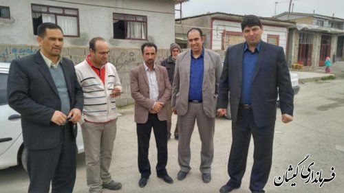 بازدید بخشدار گلدشت از عملیات اجرای طرح هادی روستای آرخ بزرگ
