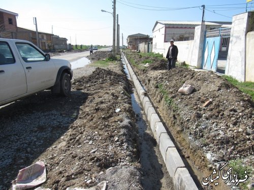 بازدید بخشدار گلدشت از روند اجرای طرح هادی روستای کملر