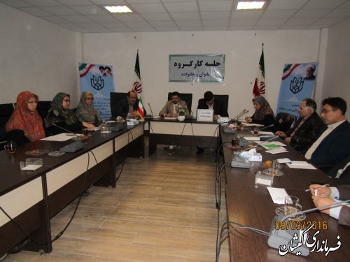 جلسه کارگروه بانوان وخانواده شهرستان گمیشان برگزار شد