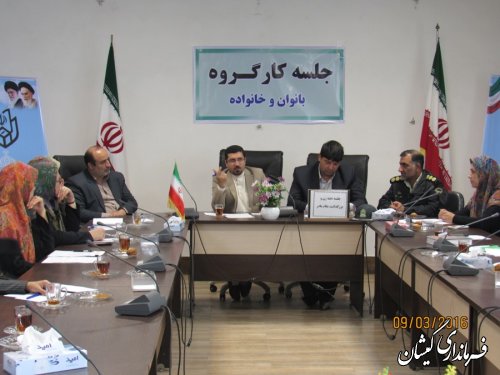 جلسه کارگروه بانوان وخانواده شهرستان گمیشان برگزار شد