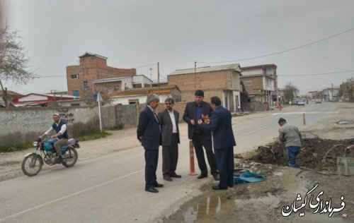 بازدید بخشدار گلدشت از وضعیت آب شرب سیمین شهر