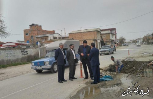 بازدید بخشدار گلدشت از وضعیت آب شرب سیمین شهر