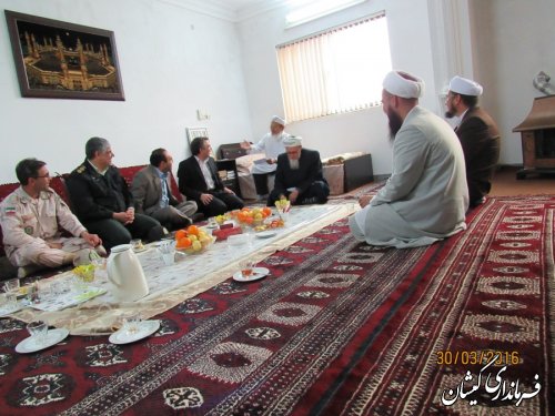 دیدار نوروزی فرماندار و اعضای شورای تامین با امام جمعه شهرستان