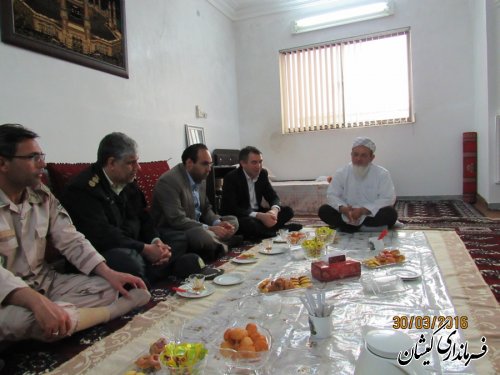دیدار نوروزی فرماندار و اعضای شورای تامین با امام جمعه شهرستان