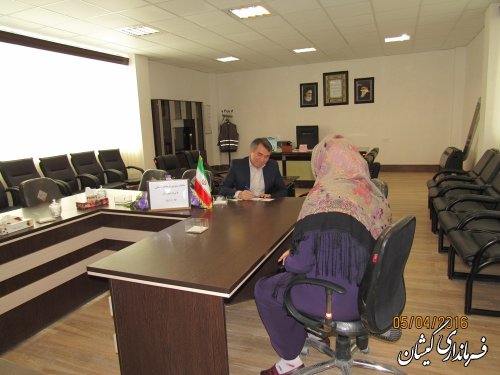 فرماندار گمیشان به صورت چهره به چهره با شهروندان دیدار کرد