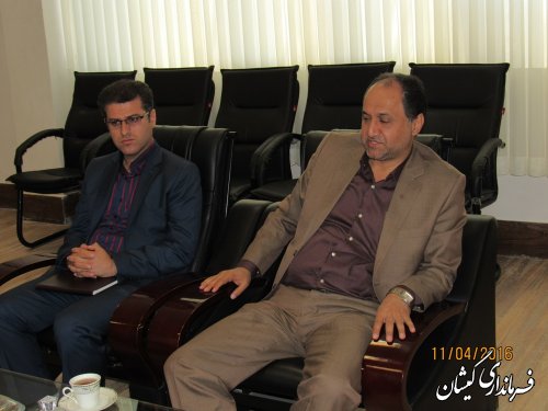 دیدار مدیر عامل شرکت توزیع برق استان با فرماندار گمیشان