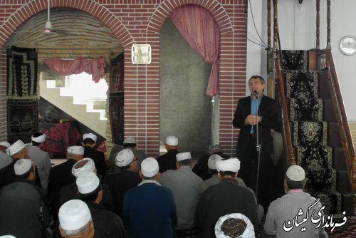 سخنرانی فرماندار گمیشان در نماز جمعه شهر گمیش تپه