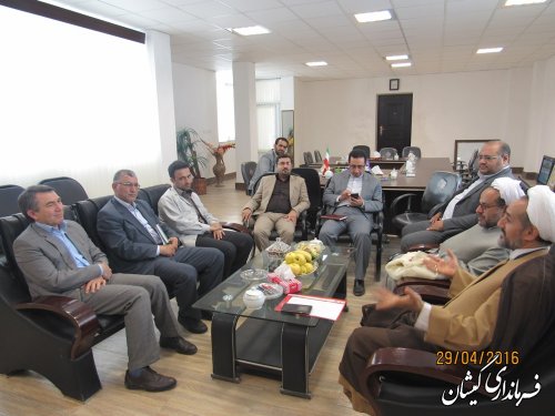 دیدار عضو هیات بازرسی انتخابات استان و هیات همراه با فرماندار گمیشان